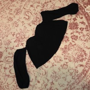 Off the shoulder black top
